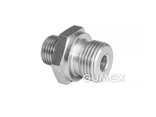 Hochdruck-Hydraulikverschraubung, Außengewinde BSPP 1/2" - Außengewinde NPTF 1/4", 